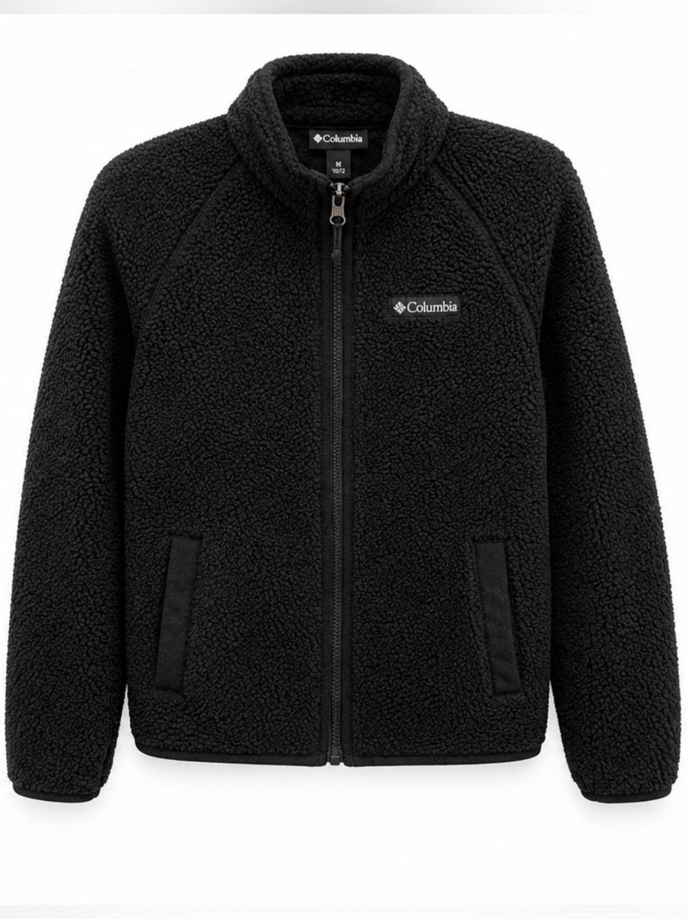 Boy/ girl Columbia black zipper sweater size medium 10/12
